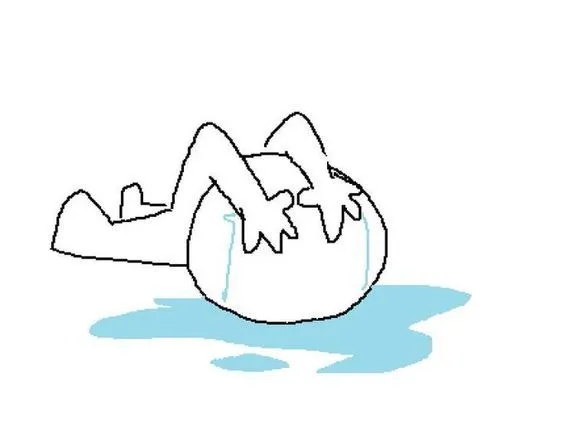 Hình chế buồn đau, nằm khóc nước mắt khẽ rơi