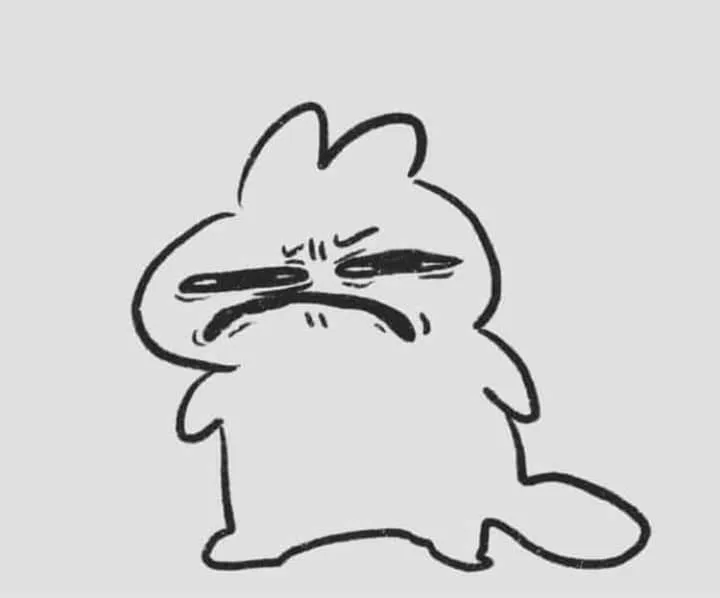 Meme rầu rĩ, gương mặt thất vọng.