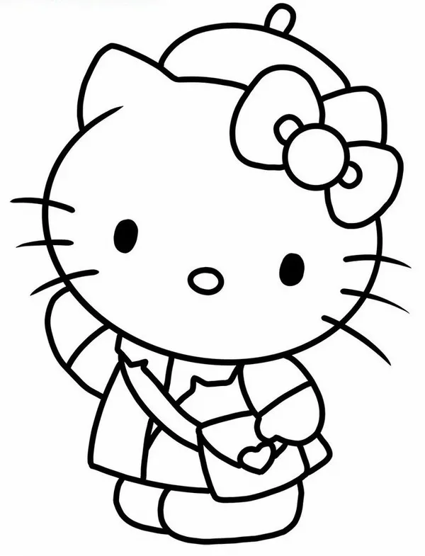 Hướng dẫn tô màu Hello Kitty đơn giản mà đẹp lung linh