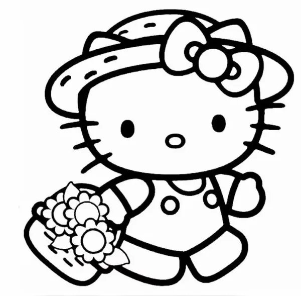 Tờ giấy tô màu cô mèo trắng tập múa ba lê