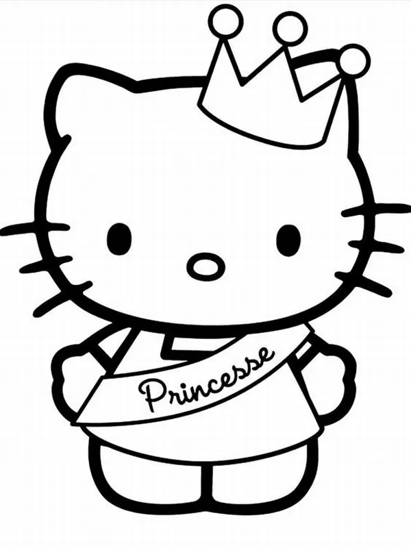 Trang tập tô Kitty chơi với búp bê xinh xắn cho trẻ