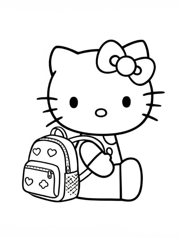 Trang tập tô Hello Kitty thổi kèn trumpet vui vẻ cho trẻ
