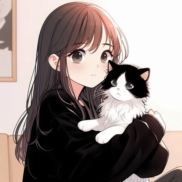 Ảnh cá nhân mèo cặp cute nhẹ nhàng Facebook