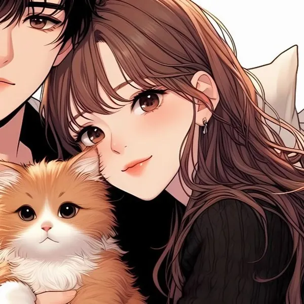 Ảnh đại diện mèo đôi ngọt ngào mà tinh tế