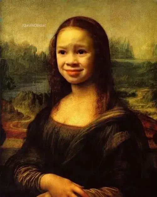 Meme hài Mona Lisa bản remix meme chó mèo