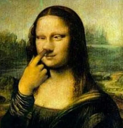 Hình chế vui ghép mặt khỉ lên Mona Lisa