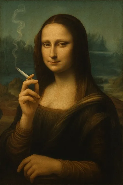 Ảnh hài Mona Lisa pha chút vibe lạnh lùng