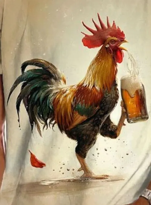 Ảnh troll gà ngồi bẹp vì nắng nóng