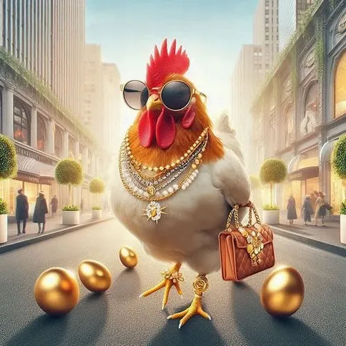 Meme hài gà nhìn thẳng camera kiểu “tôi sai rồi”