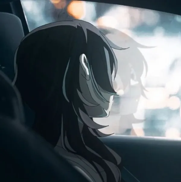 Hình profile cô đơn, tông màu lạnh