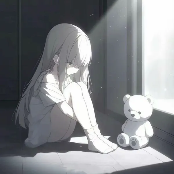 Ảnh avatar suy tư, gương mặt thoáng mờ