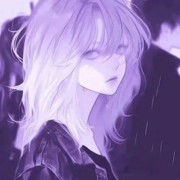 Ảnh profile thiếu nữ u buồn, tone lam