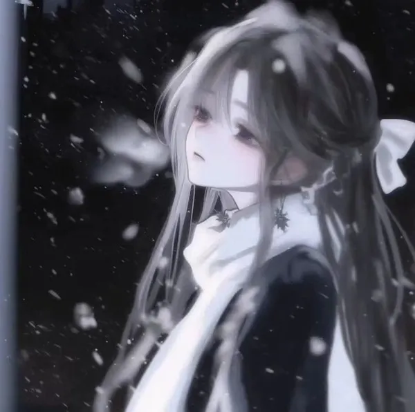 Hình đại diện cô gái trầm, tóc bay nhẹ