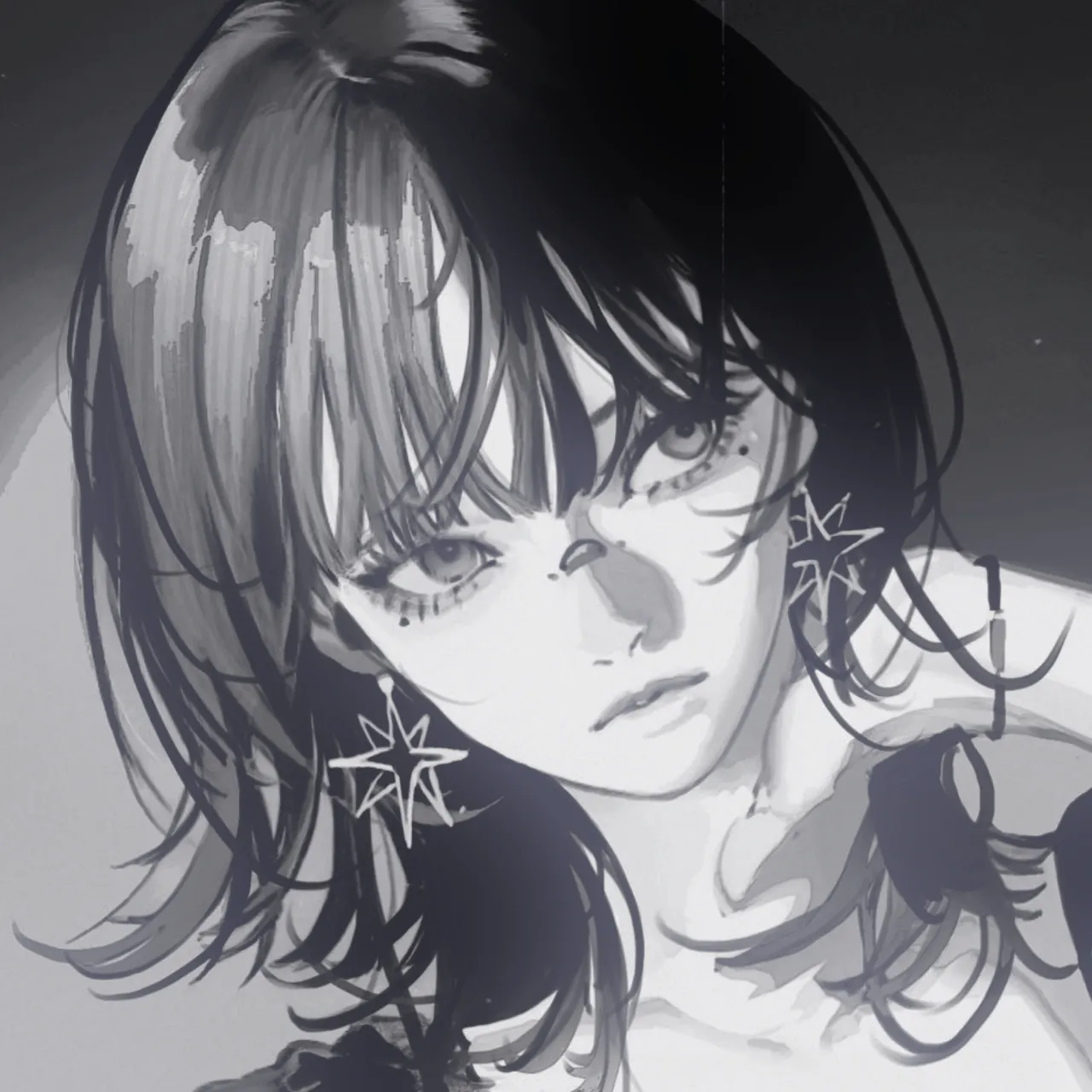 Hình profile Threads ảnh đen trắng nữ giới cô đơn