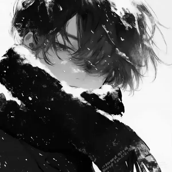 Avatar nhân vật nam ngồi trầm trong bóng tối