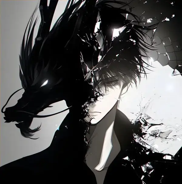 Avatar anime chàng trai cúi đầu im lặng