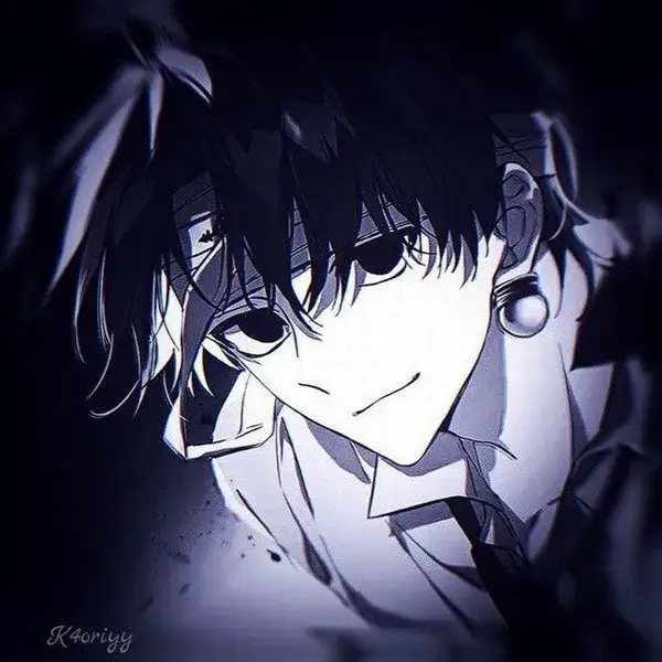 Ảnh anime nam buồn với khói thuốc mờ