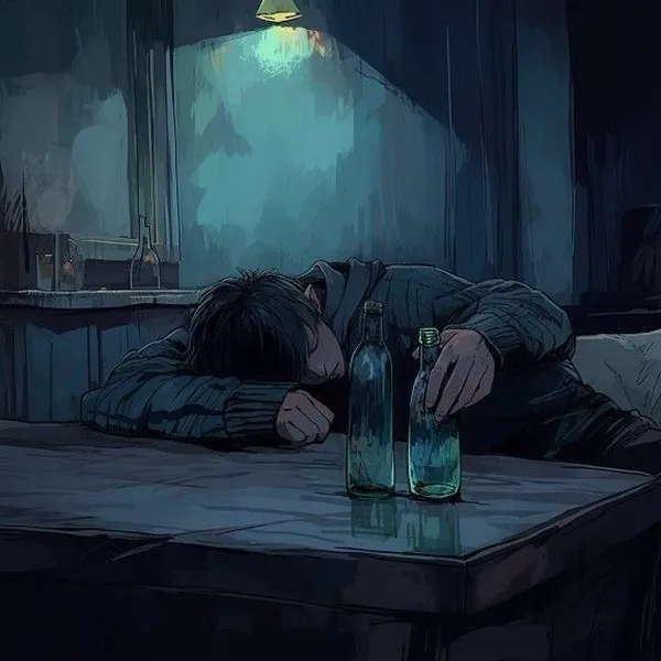 Hình anime buồn vibe hoàng hôn cô độc