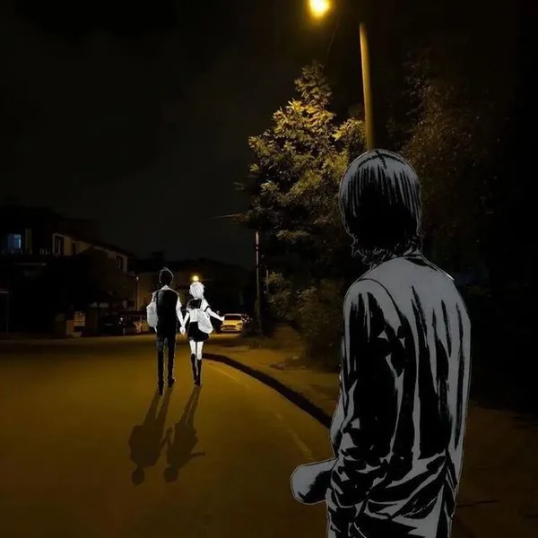 Hình avatar anime buồn ánh khói lam