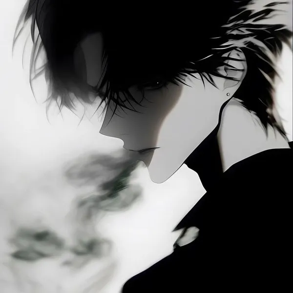 Hình avatar buồn nam anime nhìn qua vai