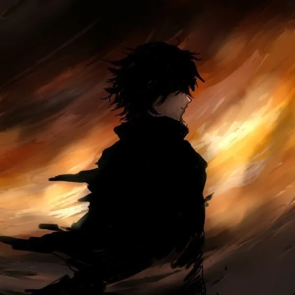 Ảnh anime lạnh u buồn ánh sáng lam