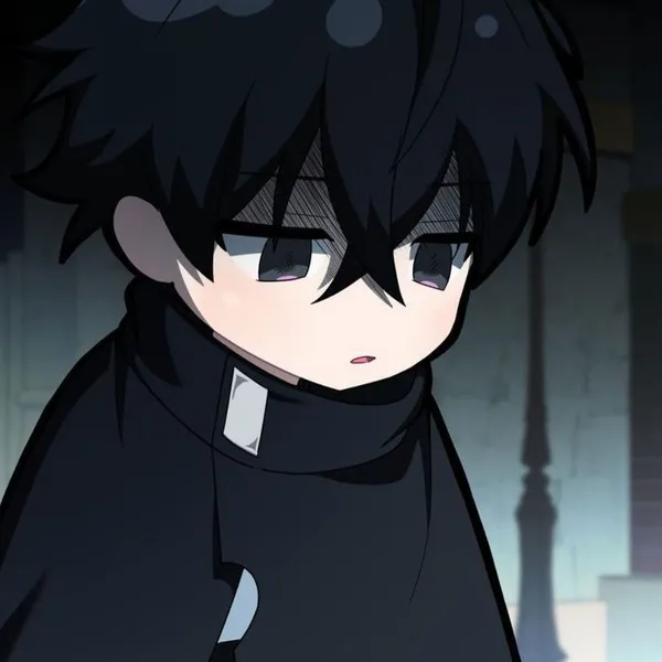 Hình anime buồn chàng trai cúi mặt sâu