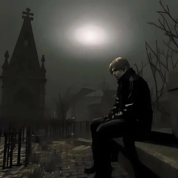 Hình anime nam cô độc giữa phố đêm