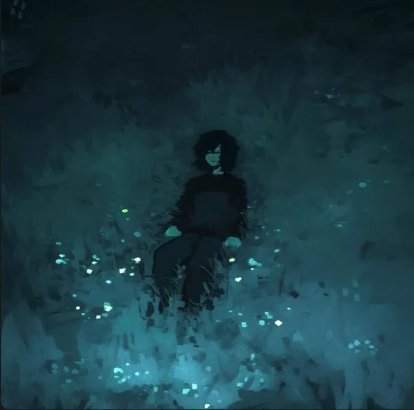 Avatar thất tình tone xám, mặt nghiêng nhẹ