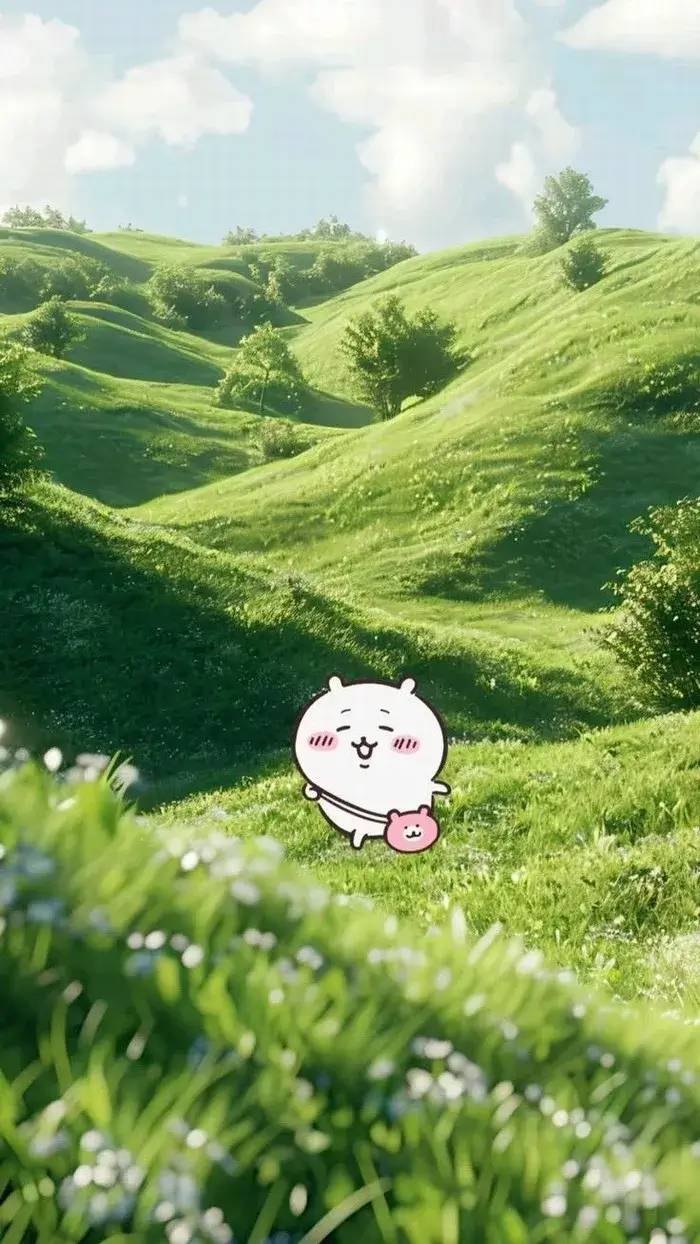 Meme wallpaper phối màu tươi và caption ngắn