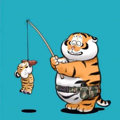 Hình troll hổ “đang suy” nhưng trông rất ngáo