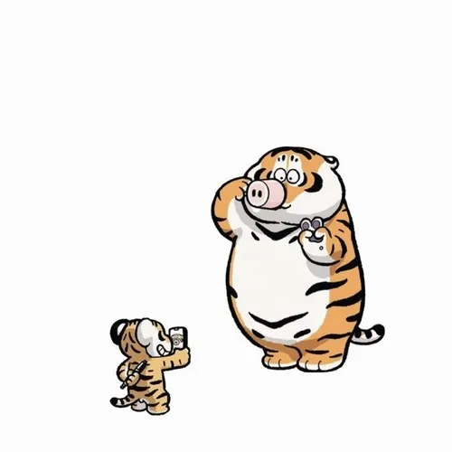 Meme hổ mập ngáo ngơ nhìn đời đầy nghi vấn