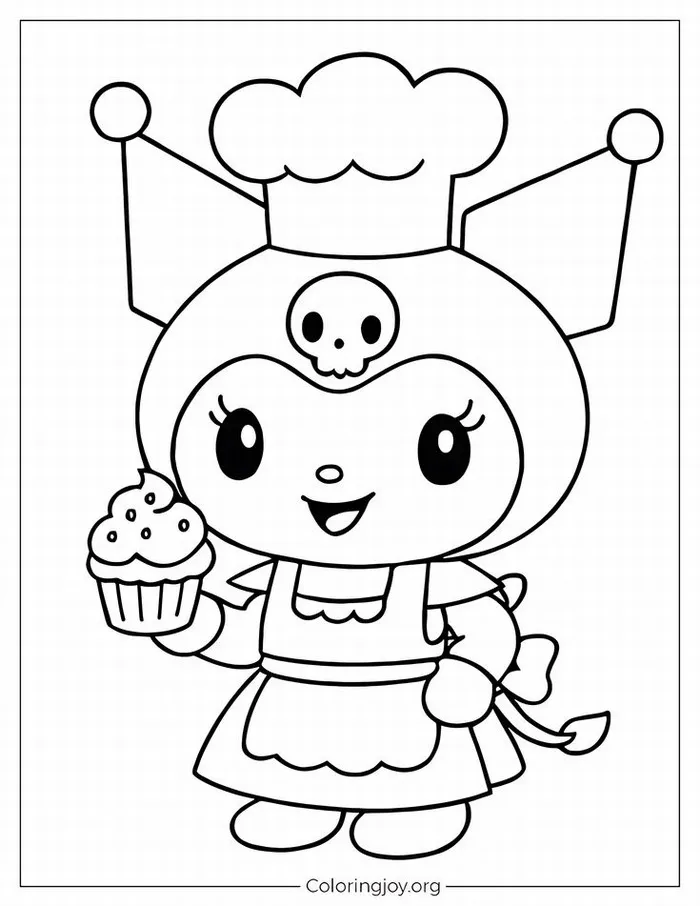 Trang tập tô Kuromi cho trẻ thích phong cách Sanrio ngầu lạ.