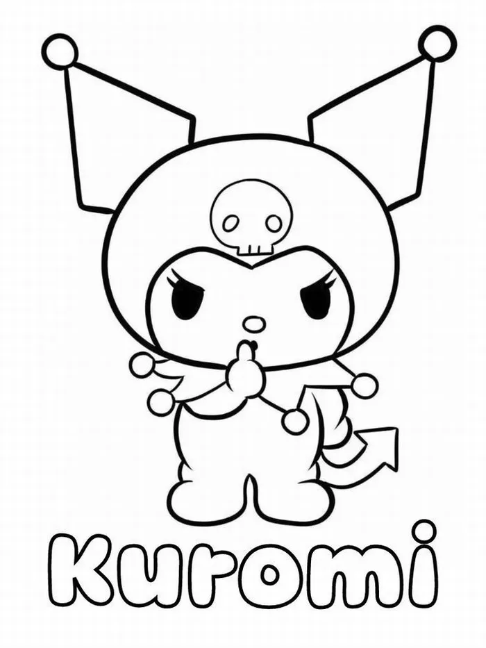 Trang tô Kuromi ngầu lòi giúp bé yêu màu sắc đậm và học cách phối màu