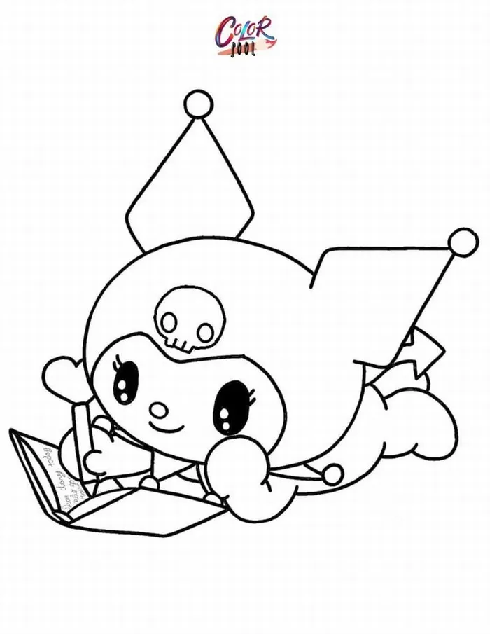 Trang tập tô Kuromi bí ẩn giúp bé nhận biết cảm xúc và màu sắc tương phản