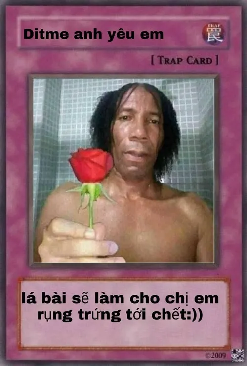 Meme chế thẻ bài tặng hoa hồng