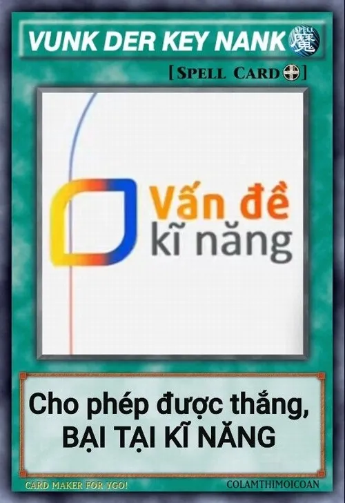 Ảnh troll thẻ bài vấn đề kỹ năng
