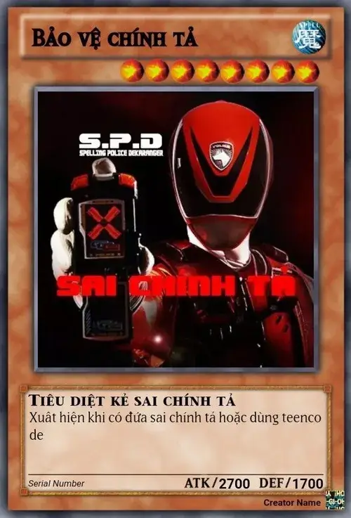 Hình vui thẻ bài sai chính tả