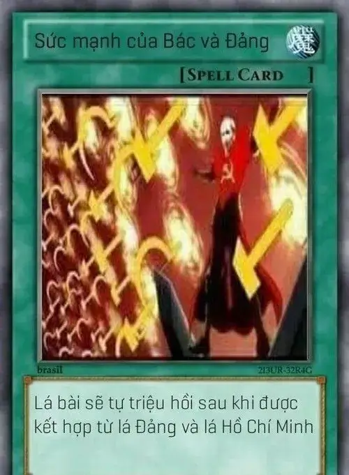 Meme hài lá bài Yugioh sức mạnh của Đảng