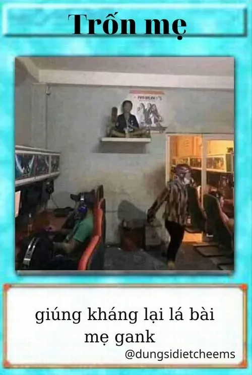 Meme chế lá bài Yugi Trốn Mẹ đúng vibe mạng