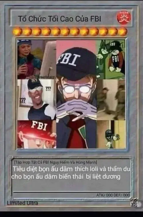 Meme hài lá bài tổ chức tối cao FBI