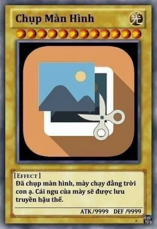 Ảnh troll lá bài chụp màn hình