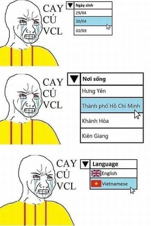 15 Hình chế 3 que phản ánh tư tưởng chính trị đối nghịch rõ rệt