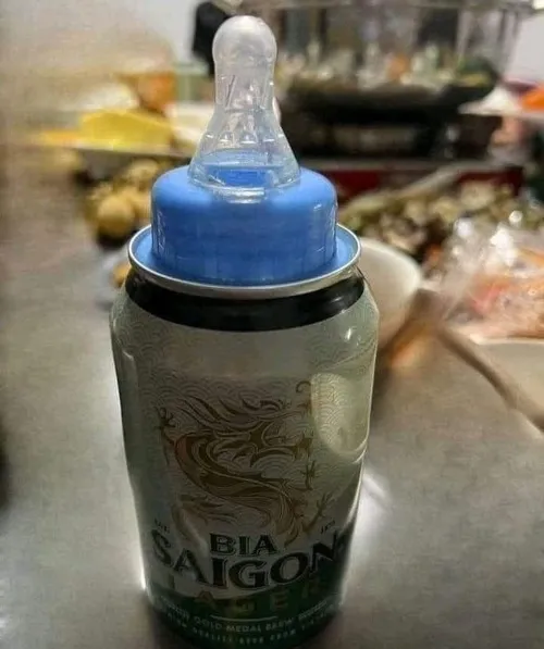 Bình sữa bia sài gòn xanh