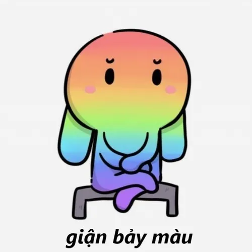 Meme thỏ bảy màu giận
