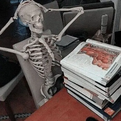 Hình troll xương biểu cảm hoảng hốt ôm đầu