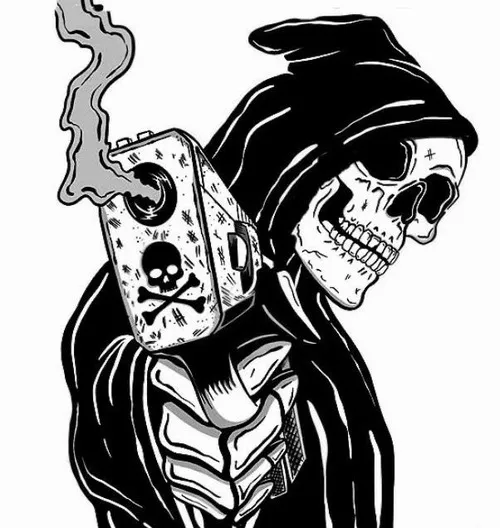 Hình chế bộ xương chỉa súng