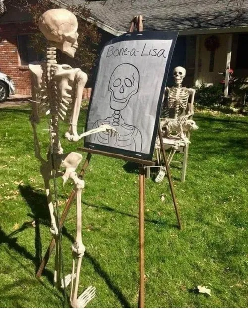 Hình chế bộ xương đang vẽ chill cực mạnh