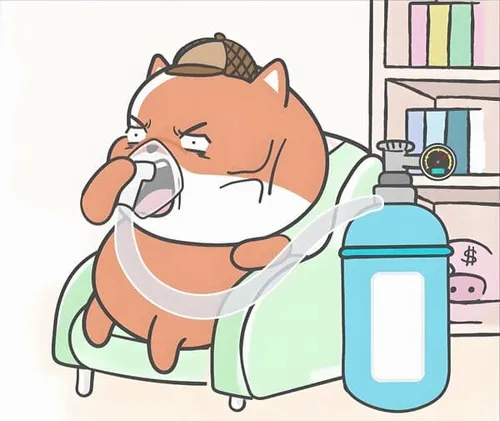 Hình chế thở bình oxy cạn kiệt sức lực