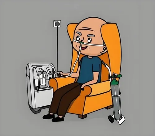 Meme chế thở bình oxy ngồi thẫn thờ