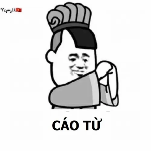 Meme cáo từ, ánh mắt xa xăm bi tráng.